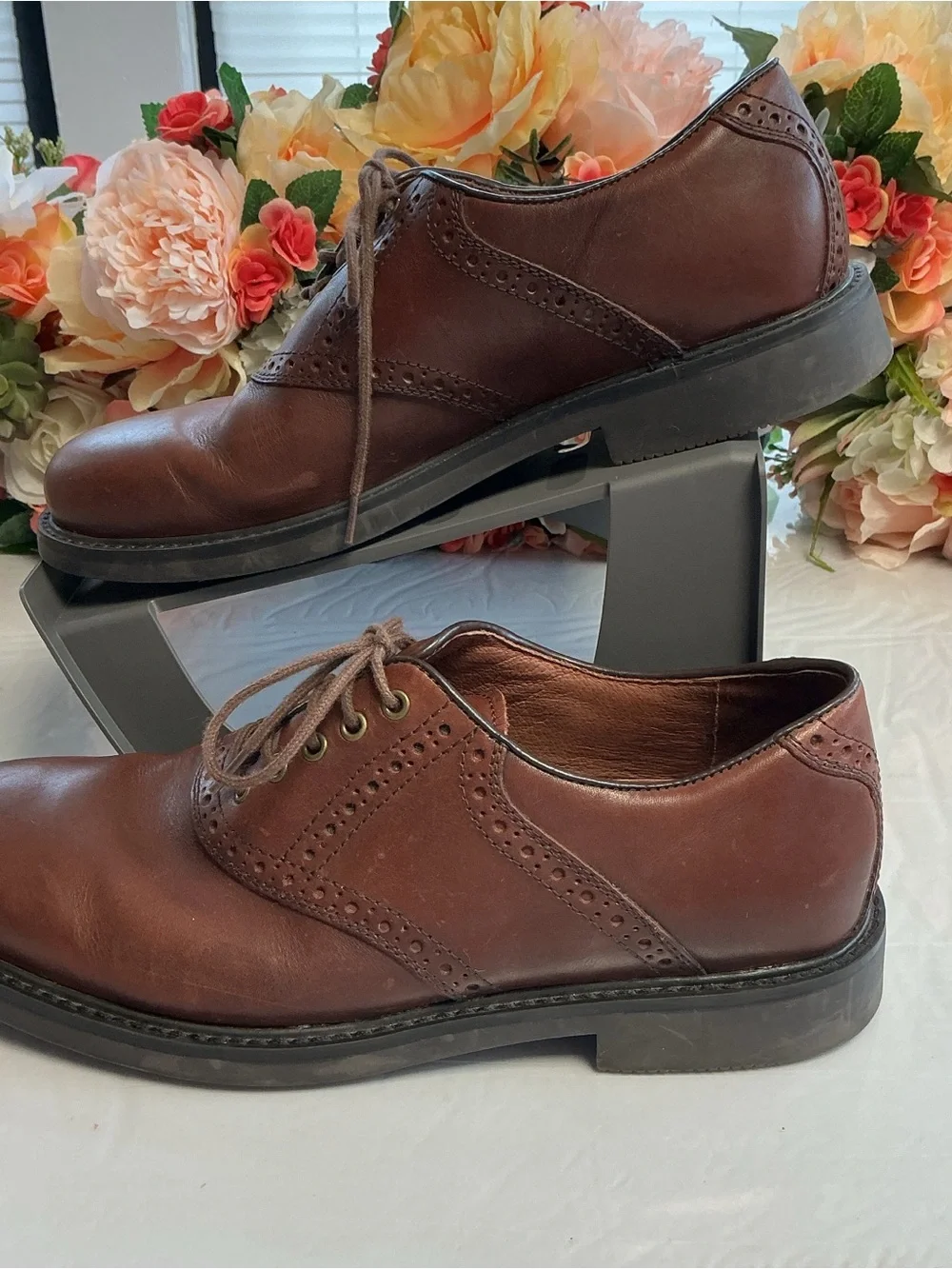 Johnston & Murphy 20-756 Brown Leather Brogue Oxford Dress Shoes Men’s 8 S